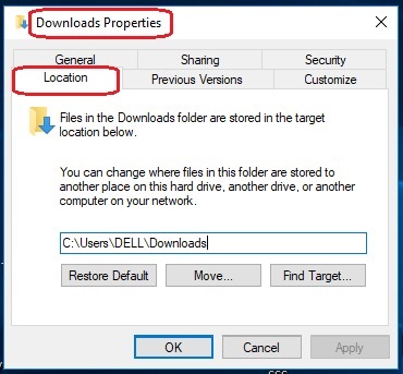 Downloads Properties